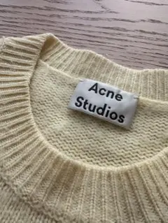 Acne Studios カシミヤウールニットセーター Pale yellowのサムネイル