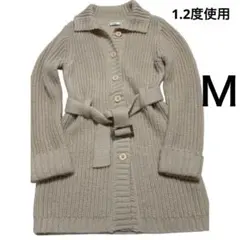 Georgeニットカーディガン・ロングカーディガン　アイボリー　Ｍ
