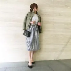 未使用品☆ ZARA ザラ ストライプ スカート XS ロングスカート