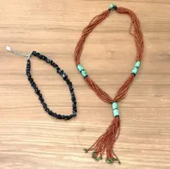 天然石 ネックレス ２点セット　ヴィンテージアクセサリー