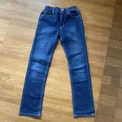 子供デニム150　ダークブルー ストレートパンツ