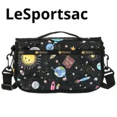 新品LeSportsacレスポートサック宇宙アベリーバッグ　ショルダーバッグ黒