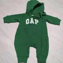GAP フード付きロンパース グリーン 0〜3ヶ月①