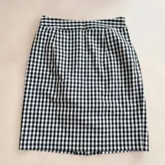 NATURAL BEAUTY BASIC ギンガムチェックタイトスカート XS