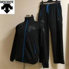 セットアップ デサント◆ジップアップ ボンディング ジャケット 裏起毛◆ブラック