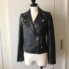 Banana Republic 本革 ライダースジャケット 黒　xs