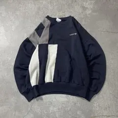 80s90s台湾製オールドアディダスプルオーバースウェットクルーネックレトロ古着