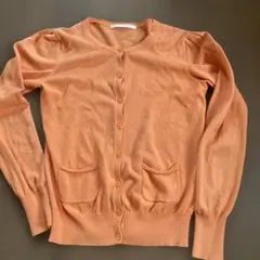 ユニクロ　コットンカシミヤ オレンジ カーディガン S