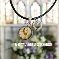 ■希少・幼き聖母マリアのお守りメダイネックレス〈11mmガラス〉■