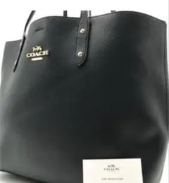 美品✨コーチ トートバッグ リバーシブル レザー ブラック 肩がけ A4収納可能のサムネイル