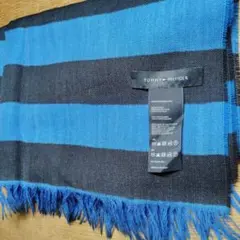 新品未使用品TOMMY HILFIGER 青黒ストライプマフラー