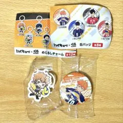 くら寿司　ハイキュー　日向翔陽　缶バッジ＆めじるしチャーム　2点セット