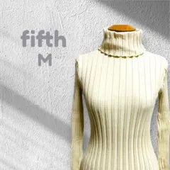 フィフス fifth リブタートルネック Mサイズ アイボリー シンプル