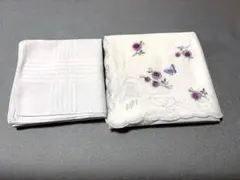 婚礼用　白無地　ハンカチ　ペア
