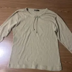 ONE 3/4 HALLS ベージュ七分袖トップス