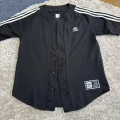 ブラックベースボールシャツ adidas アディダス　黒　野球のサムネイル
