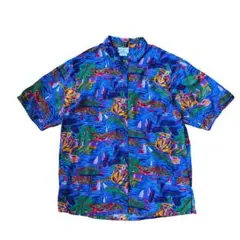 Reyn Spooner アロハシャツ XL 総柄 魚柄 竹 レーヨン 90s - メルカリ