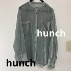 美品　新品未使用　hunch シースルーコーデュロイ生地シャツ