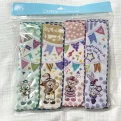 ダッフィアンドフレンズ　ミニタオル4枚セット