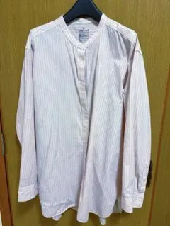 無印良品 ストライプ柄 バンドカラーシャツ 長袖 XLのサムネイル