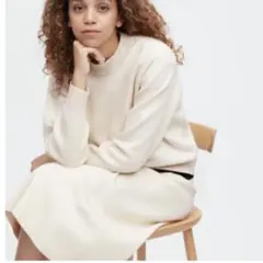 スムースコットンクルーネックセーター