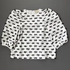 UNITED ARROWS アローズ リボン カットジャカードブラウス - メルカリ