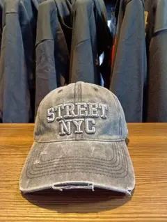 NYC　ニューヨークシティー ストリート系　キャップ　ダメージウオッシュ　USA