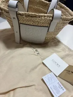 LOEWE ロエベ☆かごバッグ ☆ バスケット ホワイト スモールSサイズ