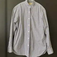 ✴︎美品✴︎UNITED ARROWS✴︎バンドカラーストライプシャツ　綿100％