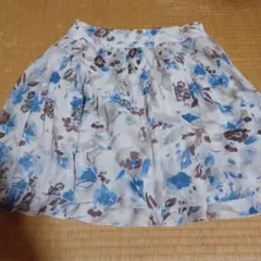 COMME CA ISM 花柄フレアスカート M