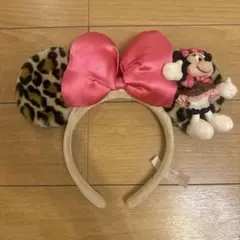 【激レア】 ミニーマウス ヒョウ柄もこもこカチューシャ♡未使用品 レア！平成 ディズニー ミニーちゃん カチューシャ ヒョウ柄