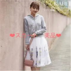 【美品】トッコクローゼット　シースルーフラワー刺繍オーガンジースカート