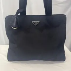 美品✨プラダ　トートバッグ　ナイロンレザー　ブラック