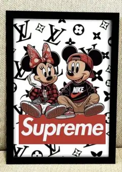 78 supreme アートポスター　アメリカンレトロ　額付き