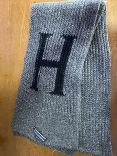 TOMMY HILFIGER　トミーヒルフィガー　メンズ　マフラー　グレー　ロゴ