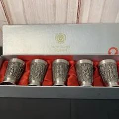 シンガポール ピューター製 ショットグラス GARDEN CITY PEWTER