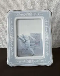 Noritake フォトフレーム 花柄 ブルー