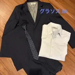 GLAZOS ネイビースーツ M160男の子卒業式入学式セレモニー発表会結婚式