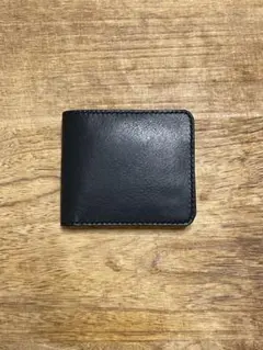 定番二つ折り財布　高級イタリアンレザー　総手縫い　経年変化