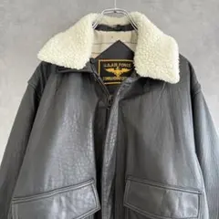 90s G-1 羊革レザー フライトジャケット ブラック M