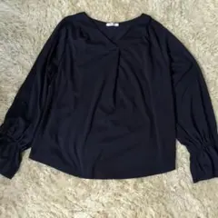 長袖ブラウス　ネイビーM GLACIER 使用品