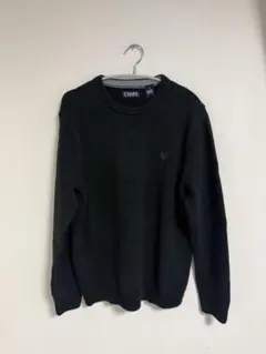 90s CHAPS チャップス　ヴィンテージ　古着　ニット　ブラック