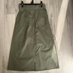 ジッパー付き フレアスカート