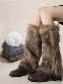 レディース ファジー ファーレッグ