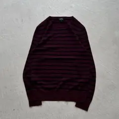 a.p.c. border knit ボーダー ニット バーガンディ