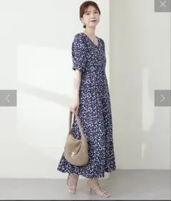 natural couture 三角マチフレアお上品ワンピース