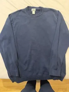 L.LBean コットンニット セーター ブラック　XL