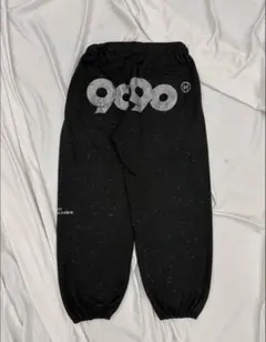 9090 girl 90 Logo Glitter Sweat Pants