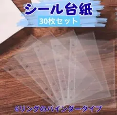シールファイル 30枚セット リフィル 台紙 透明 キッズ A6シール帳 交換