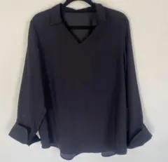 ブラウス　ボウタイ付き　Vネック フォーマル　入園式　入学式　M ゆったりめ